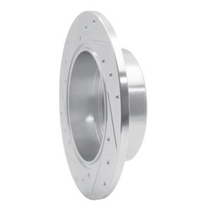 Toyota Avalon Brake Rotor (1) - Rear Right - R1 Concepts - Drilled & Slotted - Silver - `00-`04